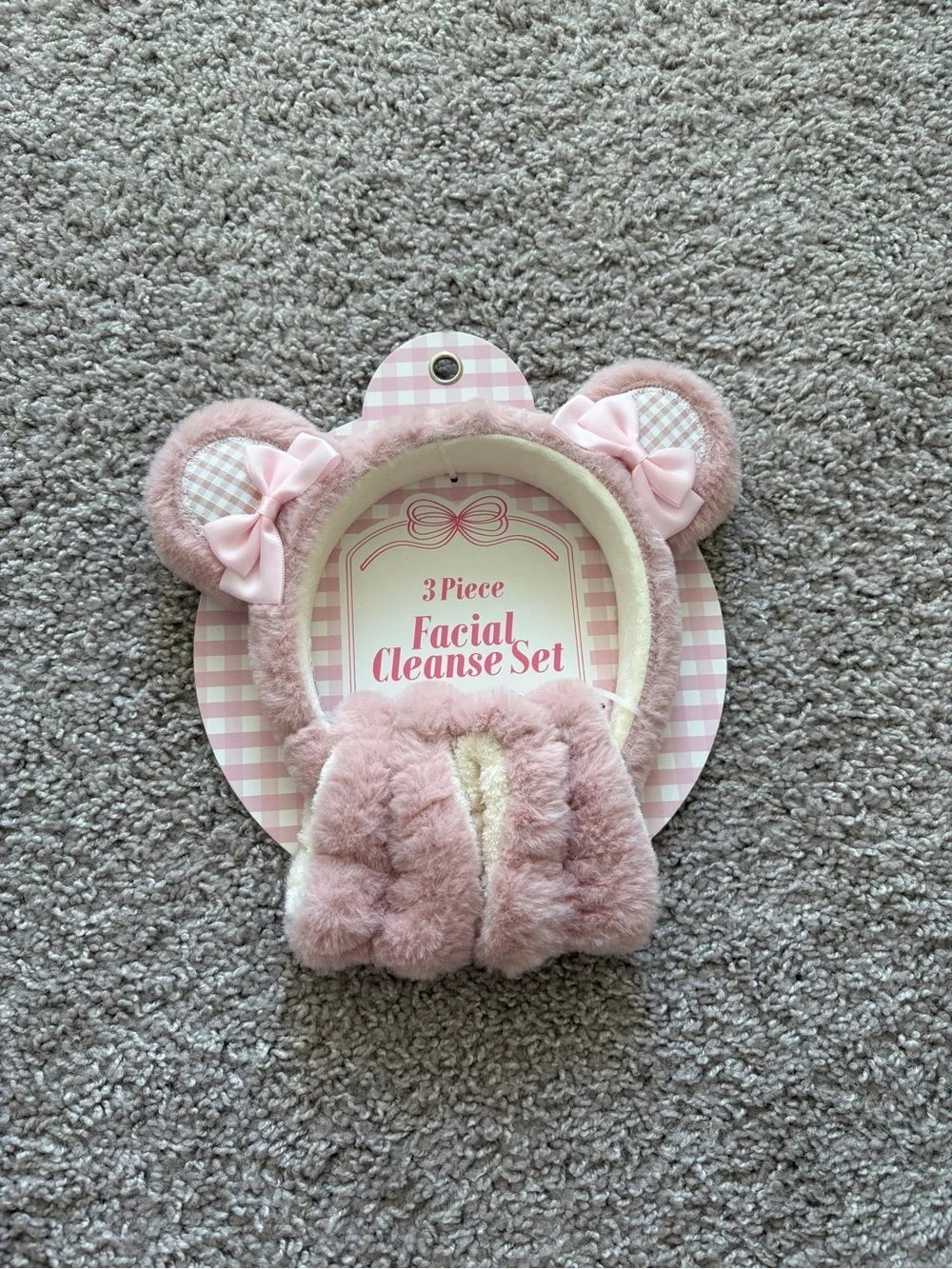 Facial Cleanse Set Kids Headband and Ear Warmer - Pink